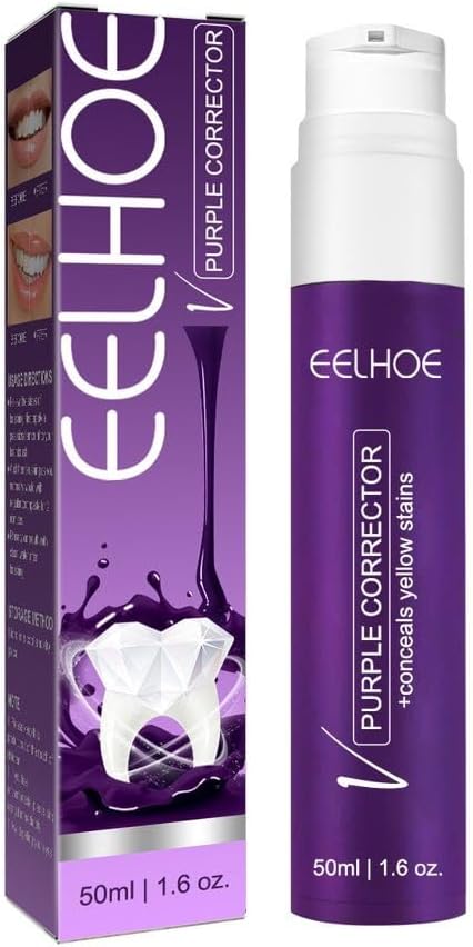 Color Corrector Toothpaste, 50ml Color Corrector Toothpaste For Teeth Whitening, Color Corrector For Correct Yellow Toothpaste For Teeth Cleaning Stain, 1
