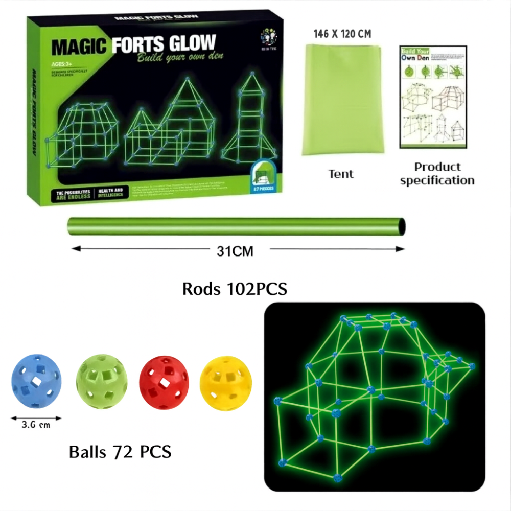 Kids Fort Galaxy Building Kit - Reduce Kids Screen Time