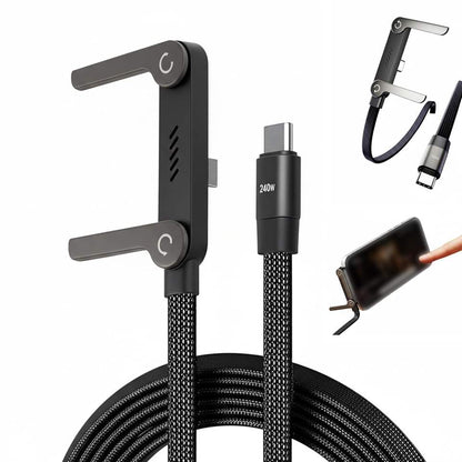 240W Fast & Foldable Charging Cable With Integrated Stand