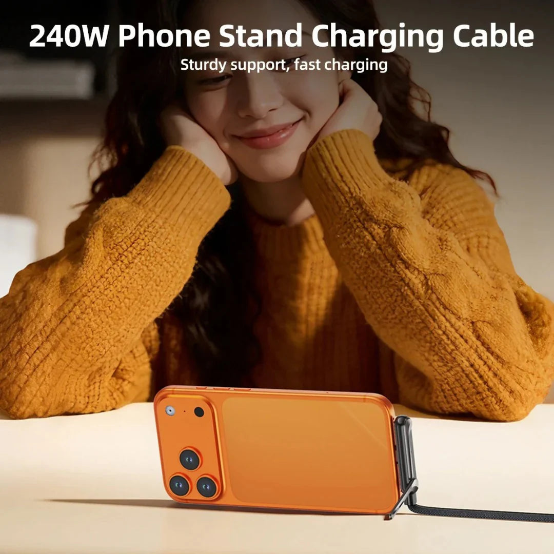 240W Fast & Foldable Charging Cable With Integrated Stand
