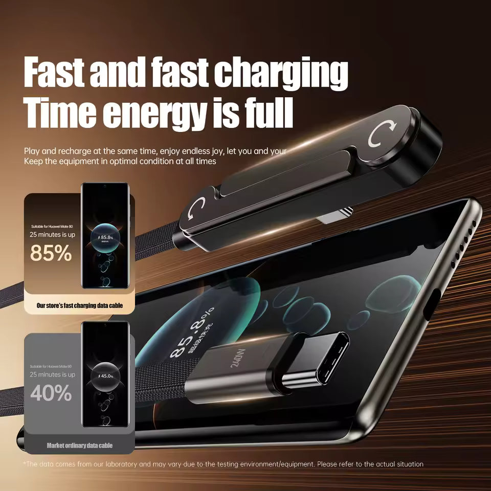 240W Fast & Foldable Charging Cable With Integrated Stand