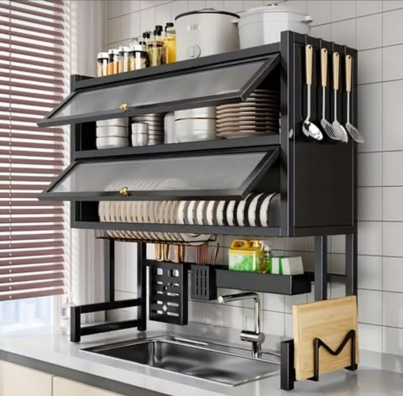 Kitchen Sink Dish Rack Cabinet