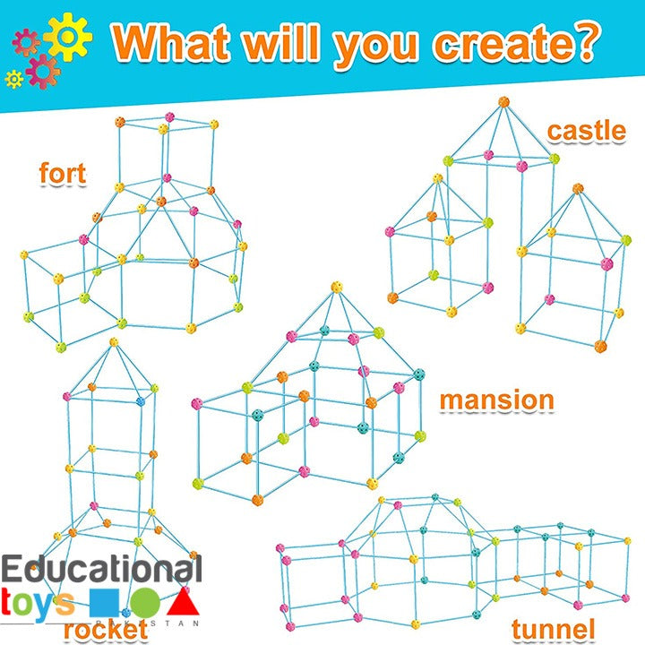 Kids Fort Galaxy Building Kit - Reduce Kids Screen Time